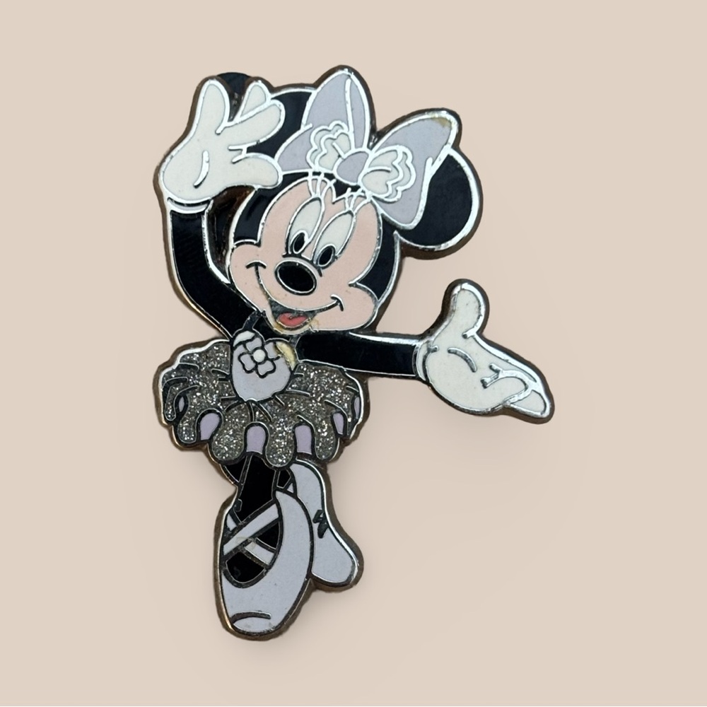 Disney Parks Pins - Minnie Mouse Silver Sparkle Ballerina - Like New